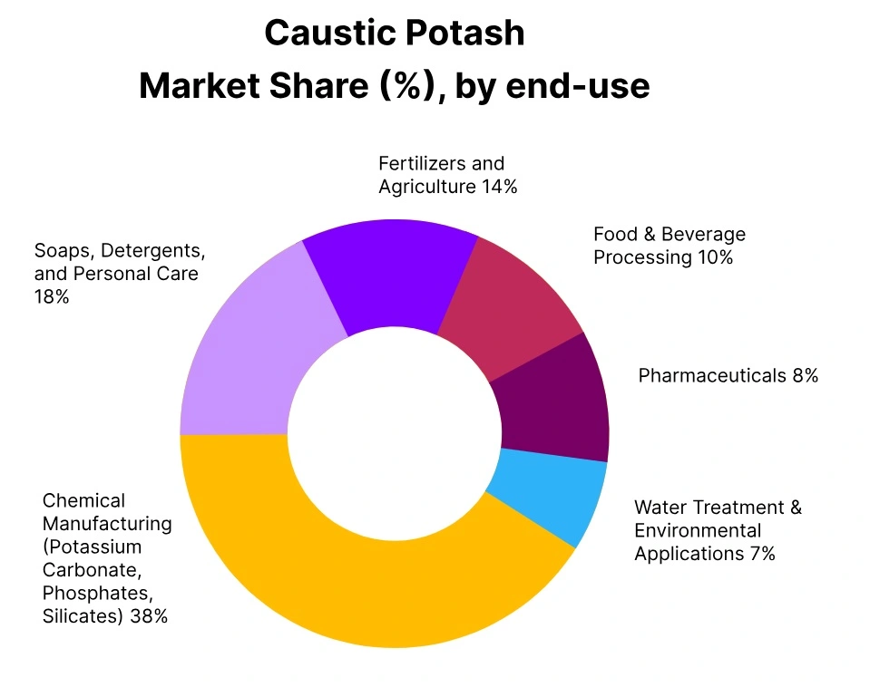 caustic potash market share end use