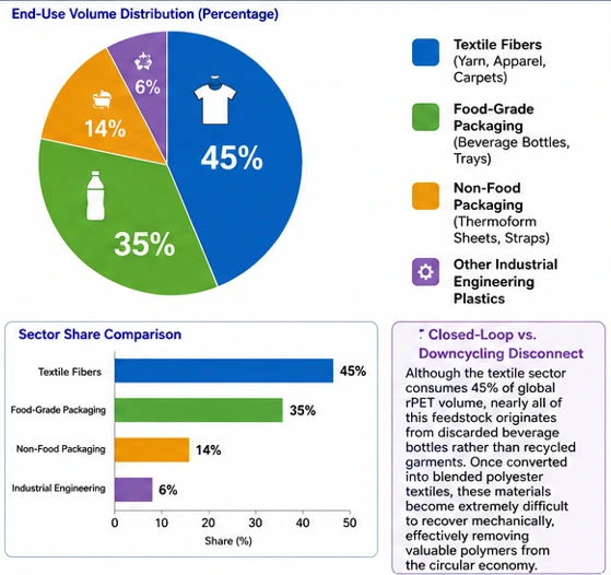 R-PET End Use Volume Share
